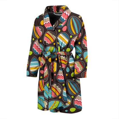Easter Eggs Pattern Print Design RB03 Men Bathrobe
