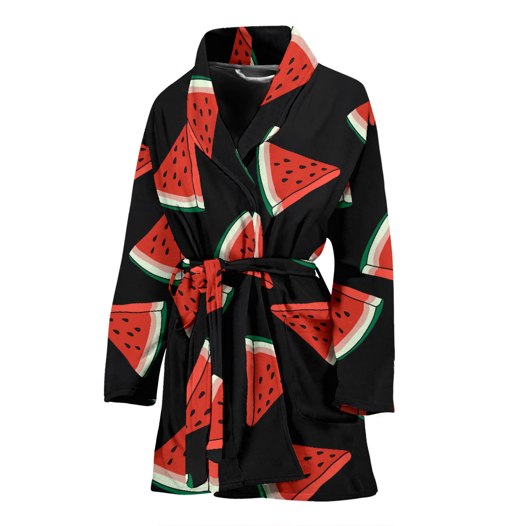 Watermelon Pattern Print Design WM01 Women Bathrobe