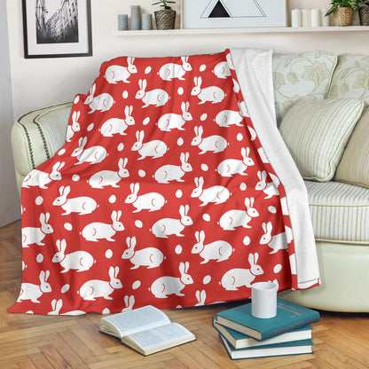 Rabbit Pattern Print Design RB017 Fleece Blanket