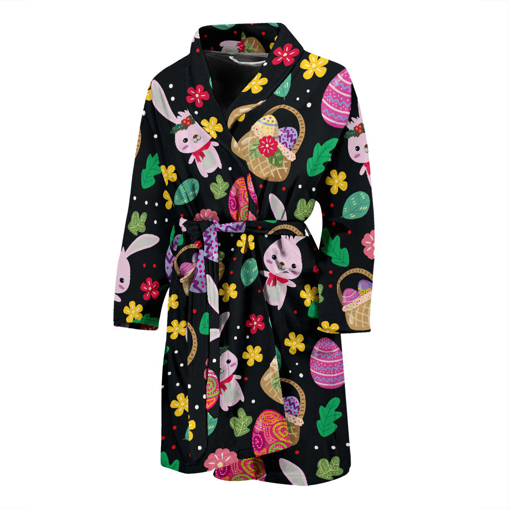 Easter Eggs Pattern Print Design RB05 Men Bathrobe