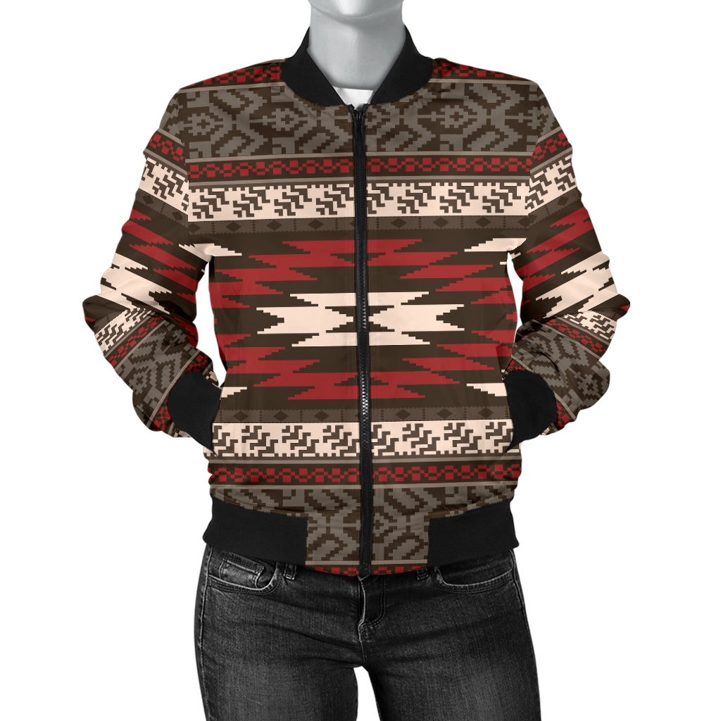 Native Pattern Print Design A03 Women's Bomber Jacket