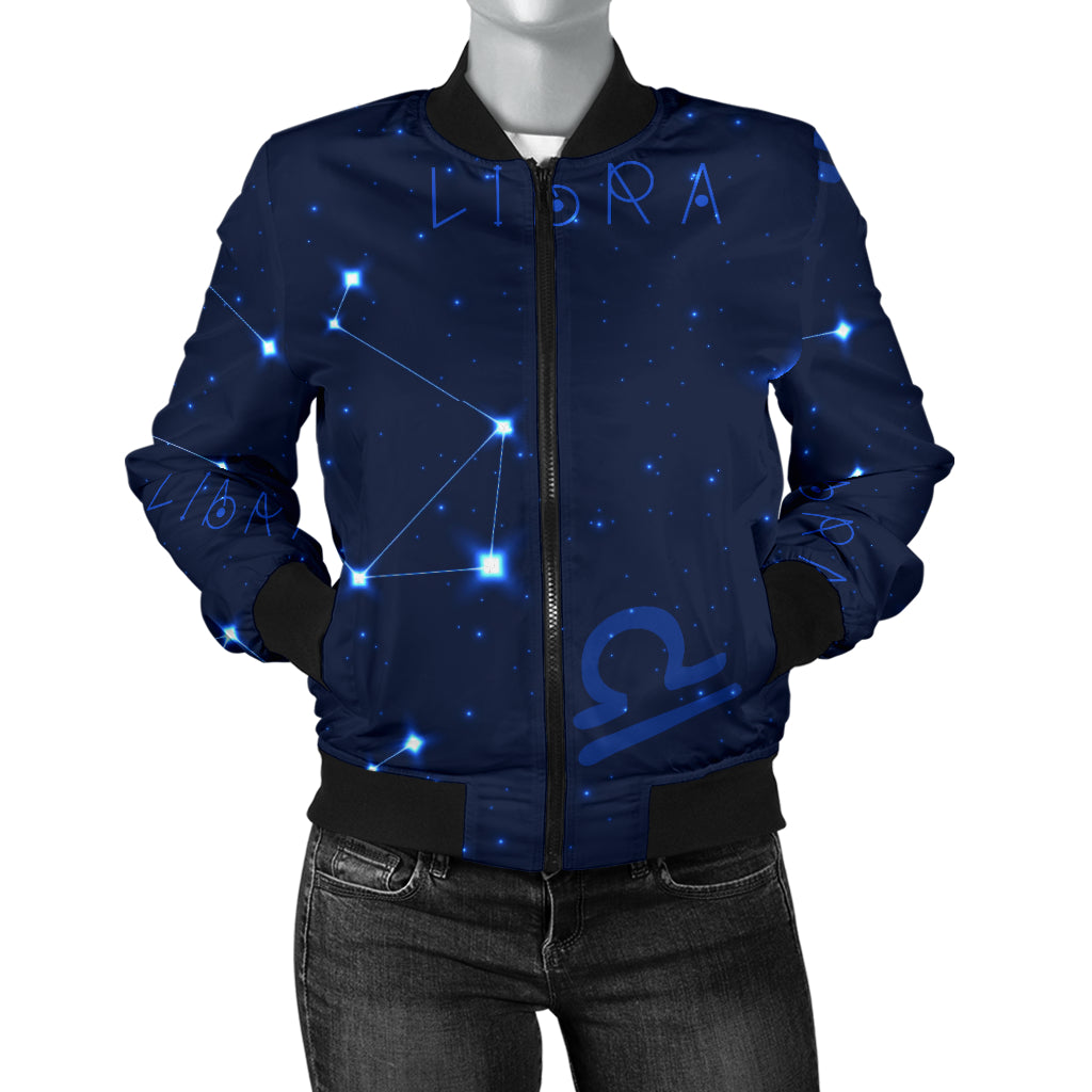Libra Pattern Print Design 04 Women's Bomber Jacket