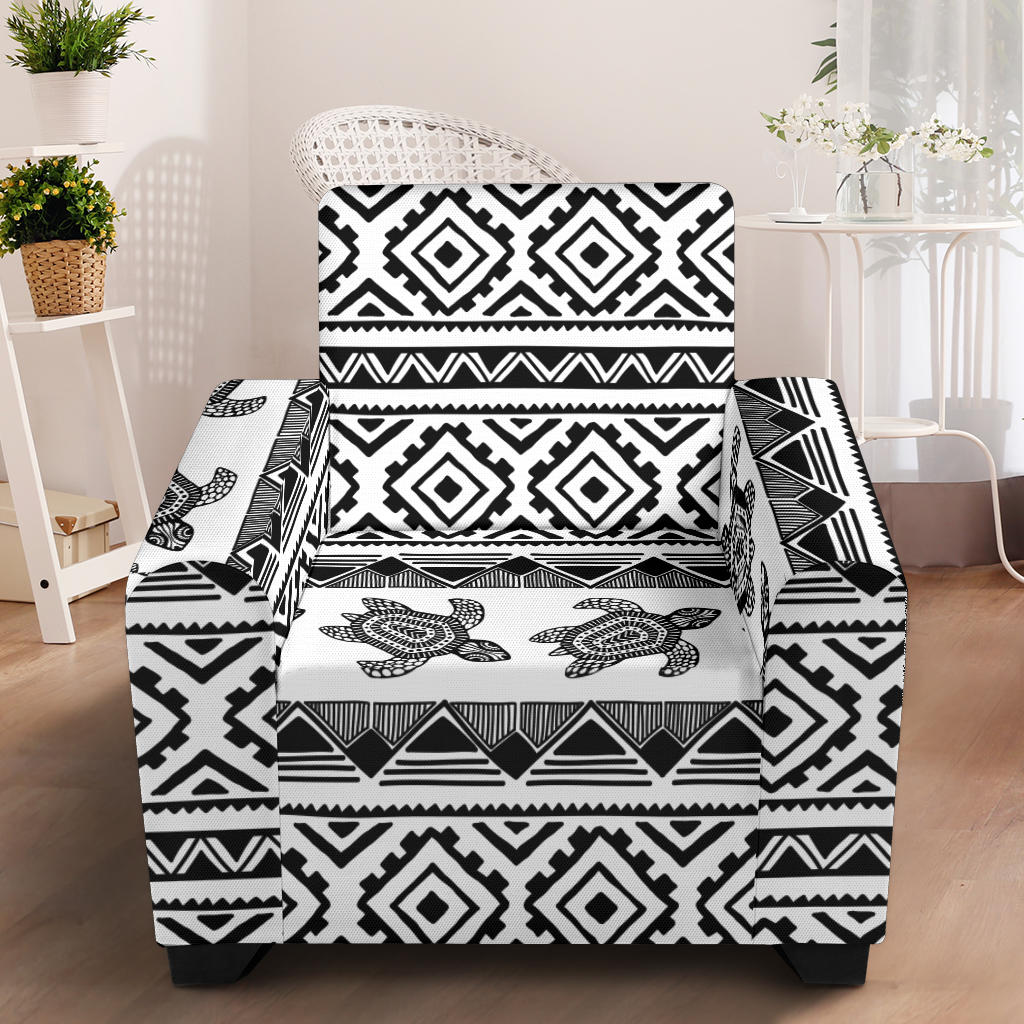 Sea Turtle Tribal Aztec Armchair Slipcover