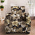 Brown Hibiscus Tropical Armchair Slipcover