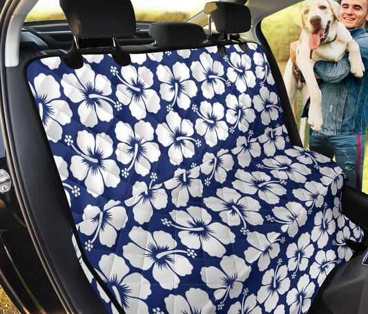 Hibiscus Pattern Print Design HB013 Rear Dog  Seat Cover