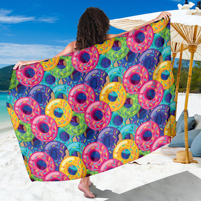 Donut Pattern Print Design DN010 Sarong Pareo Wrap