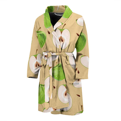 Apple Pattern Print Design AP07 Men Bathrobe