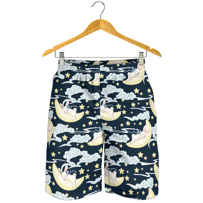 Rabbit Sleeping Pattern Print Design RB08 Mens Shorts