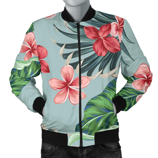 Plumeria Pattern Print Design PM027 Men Bomber Jacket