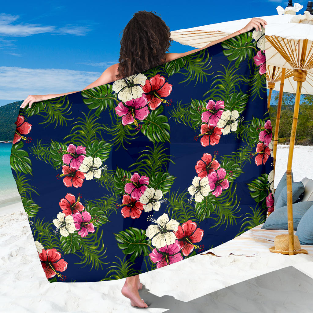 Hibiscus Pattern Print Design HB028 Sarong Pareo Wrap