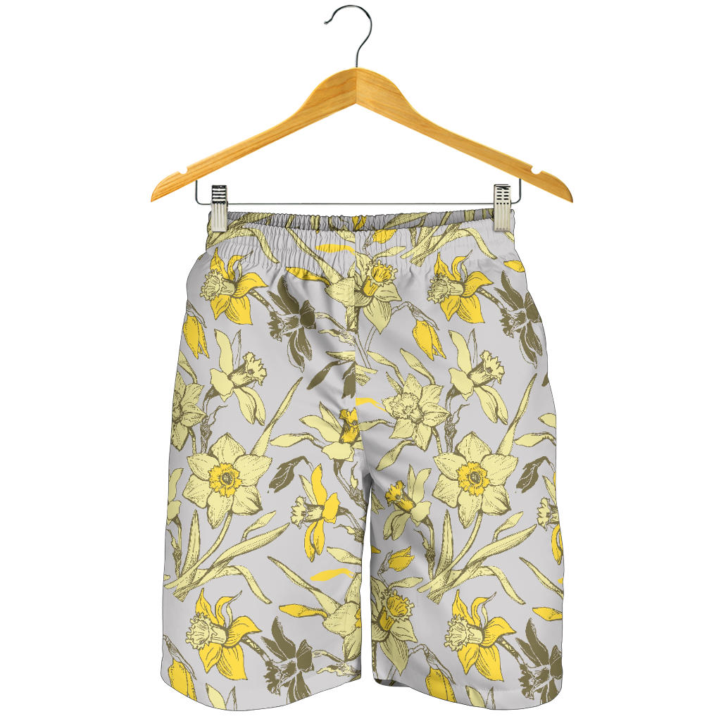 Daffodils Pattern Print Design DF05 Mens Shorts