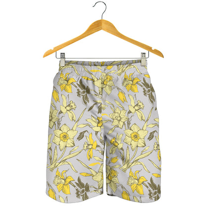 Daffodils Pattern Print Design DF05 Mens Shorts