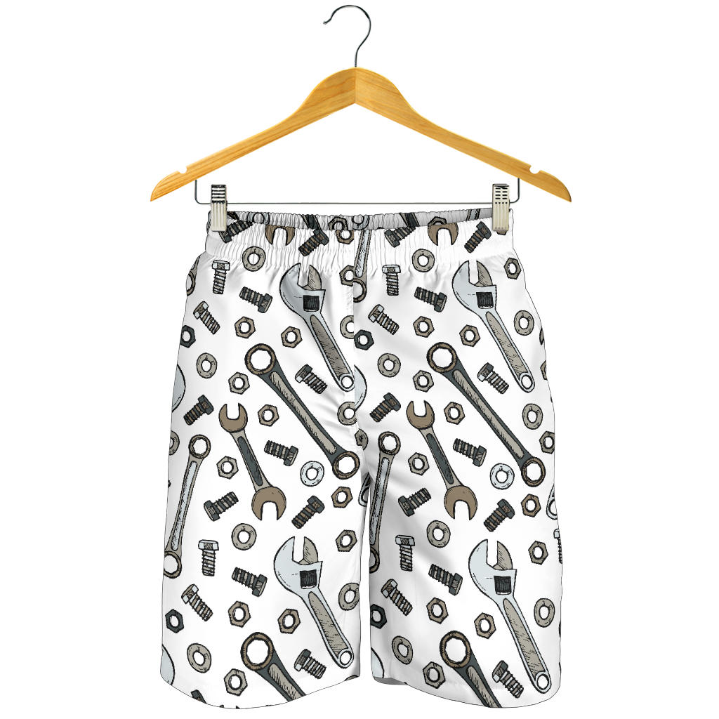 Mechanic Pattern Print Design 03 Mens Shorts
