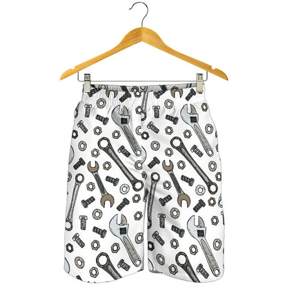 Mechanic Pattern Print Design 03 Mens Shorts