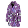 Iris Pattern Print Design IR09 Women Bathrobe