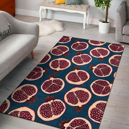 Pomegranate Pattern Print Design PG02 Area Rugs