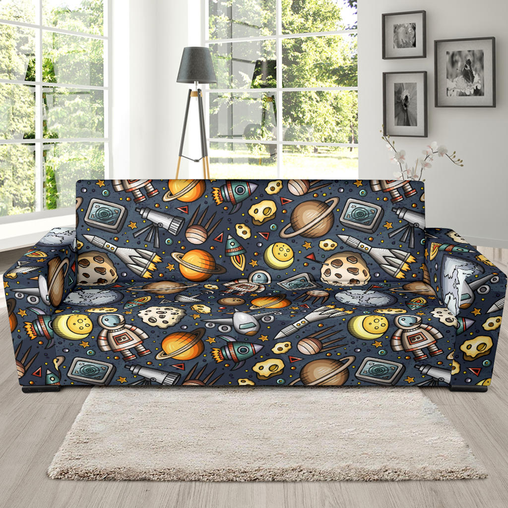 Space Pattern Print Sofa Slipcover