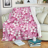 Cherry Blossom Pattern Print Design CB02 Fleece Blanket