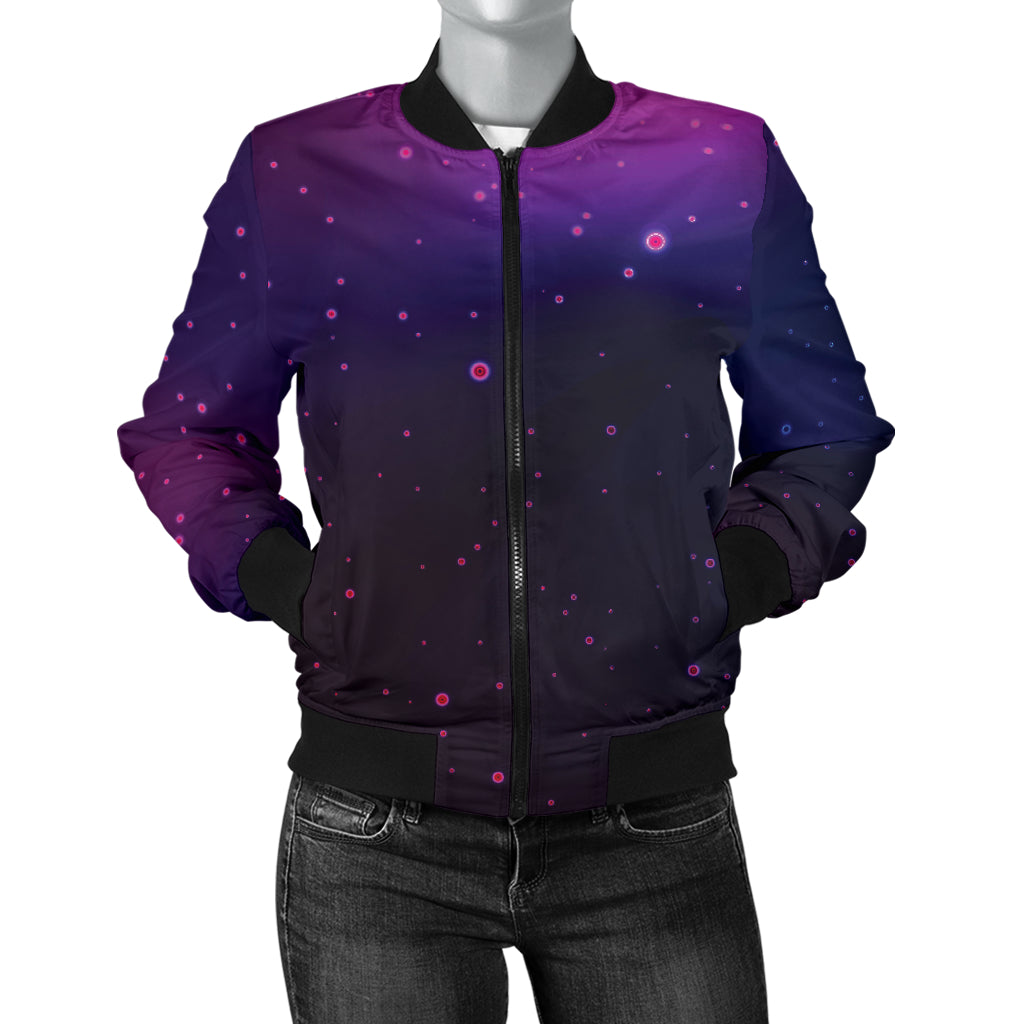 Night sky Pattern Print Design A04 Women's Bomber Jacket