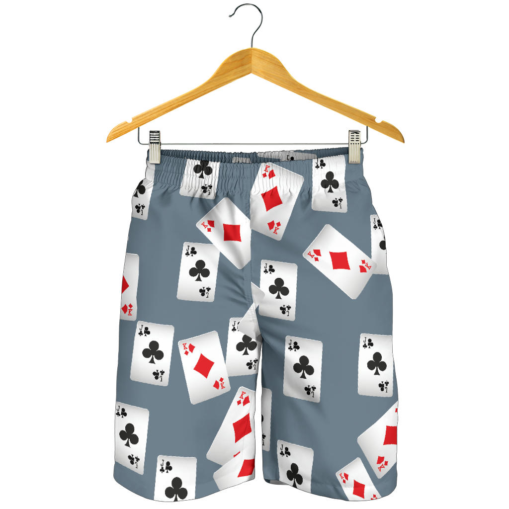 Poker Cards Pattern Print Design A05 Mens Shorts