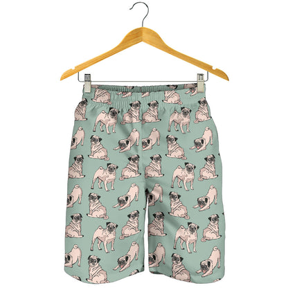 Pug Pattern Print Design A01 Mens Shorts