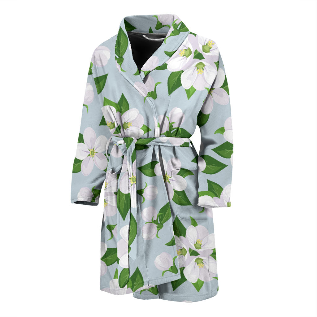 Apple Blossom Pattern Print Design AB04 Men Bathrobe