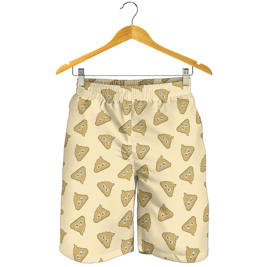 Poop Emoji Pattern Print Design A02 Mens Shorts