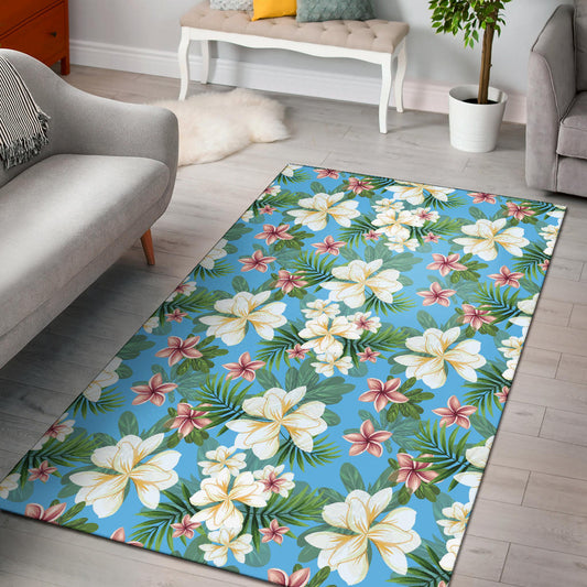 Plumeria Pattern Print Design PM028 Area Rugs