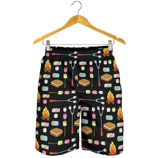 Camping Campfire Marshmallows Mens Shorts