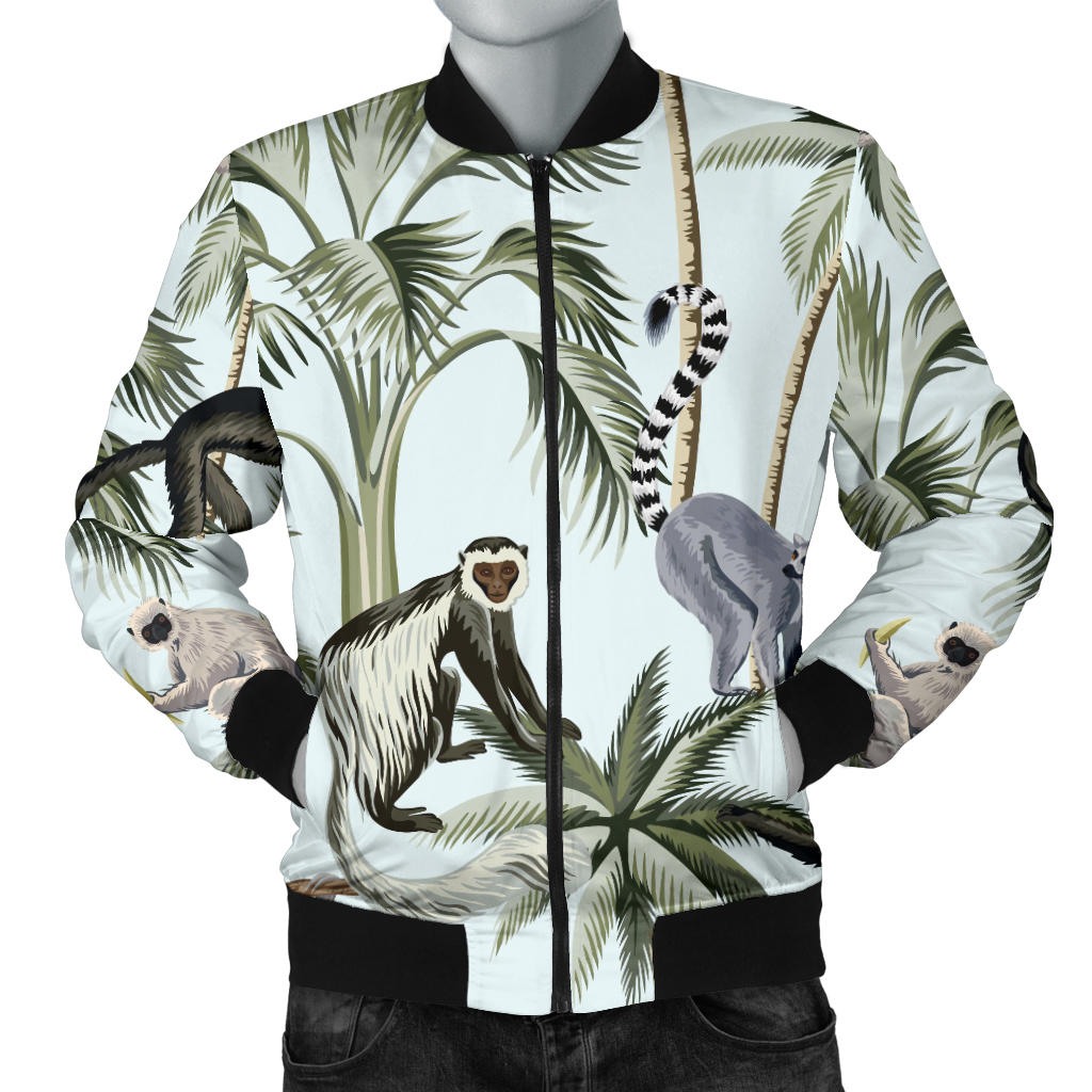 Rainforest Pattern Print Design RF04 Men Bomber Jacket