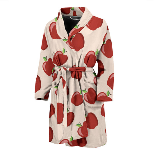 Apple Pattern Print Design AP01 Men Bathrobe