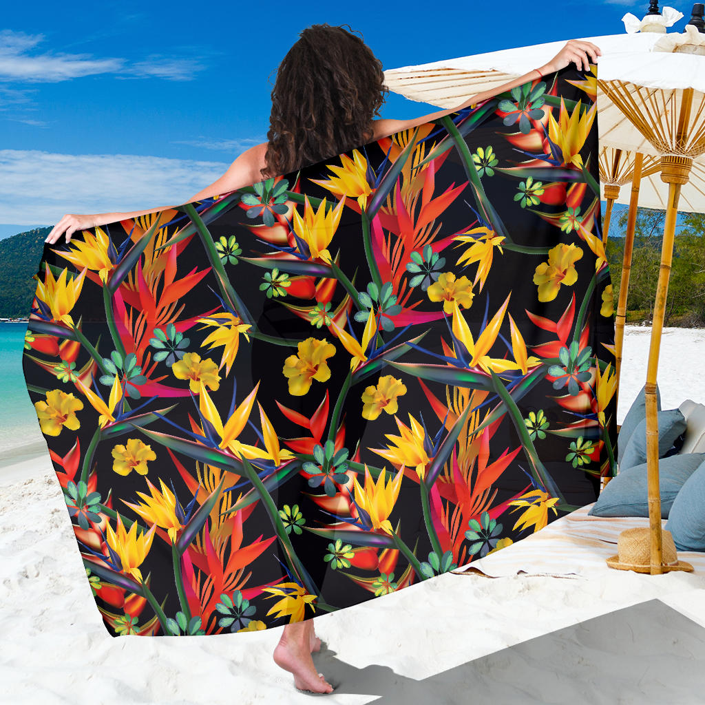 Bird Of Paradise Pattern Print Design BOP016 Sarong Pareo Wrap