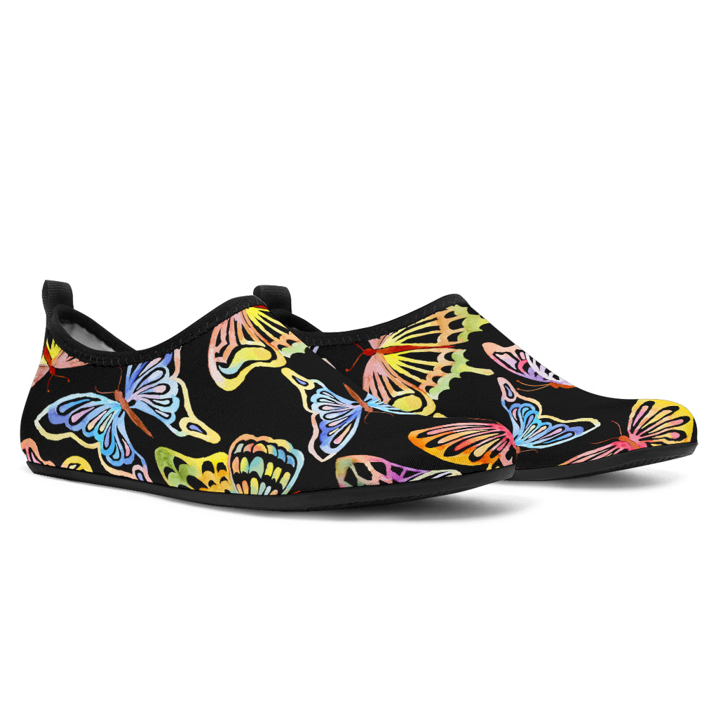 Butterfly Water Color Rainbow Aqua Water Shoes