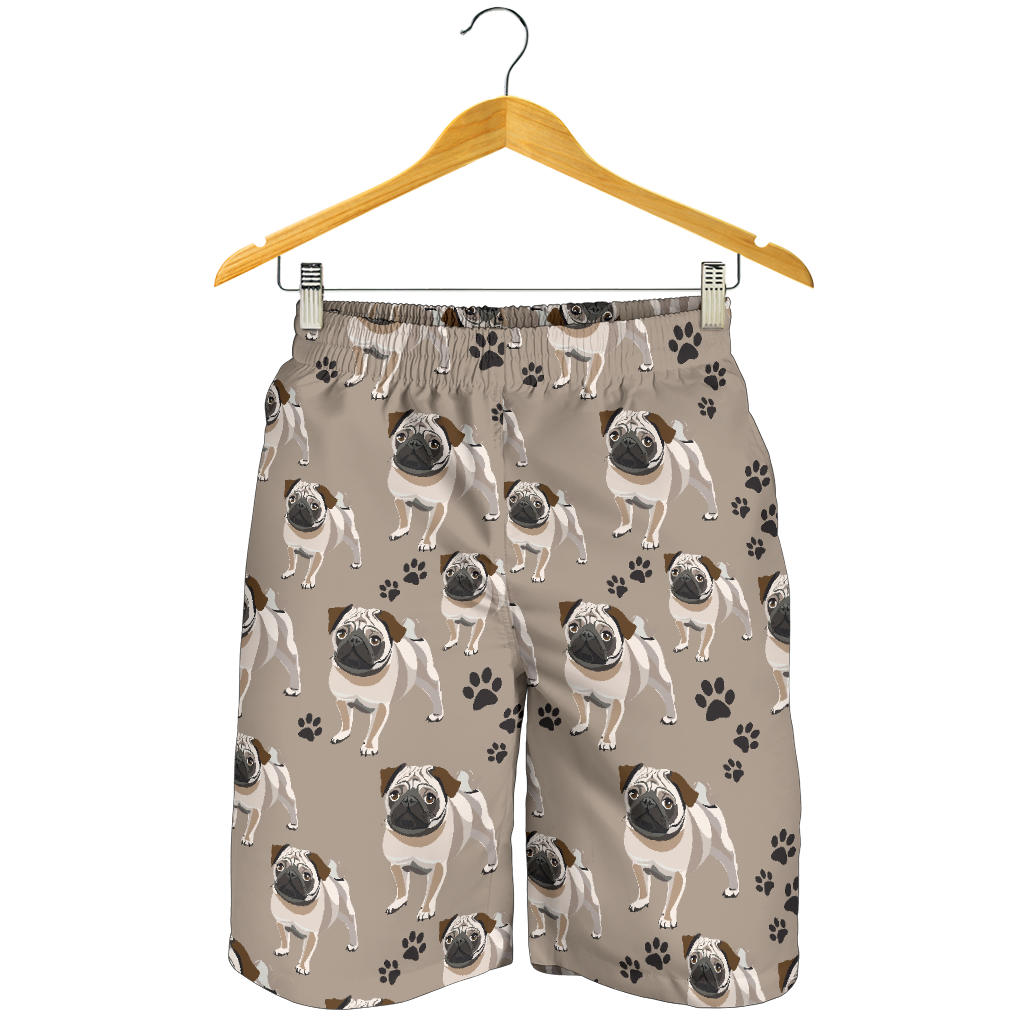 Pug Pattern Print Design A04 Mens Shorts