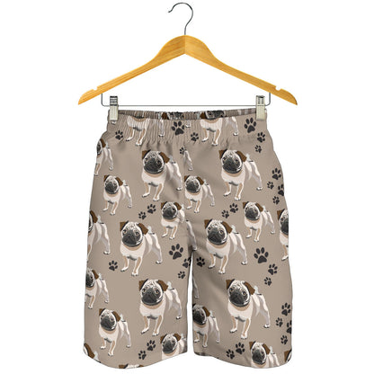 Pug Pattern Print Design A04 Mens Shorts