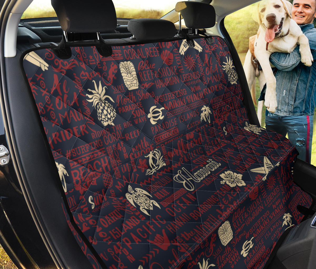 Hawaiian Themed Pattern Print Design H017 Rear Dog  Seat Cover