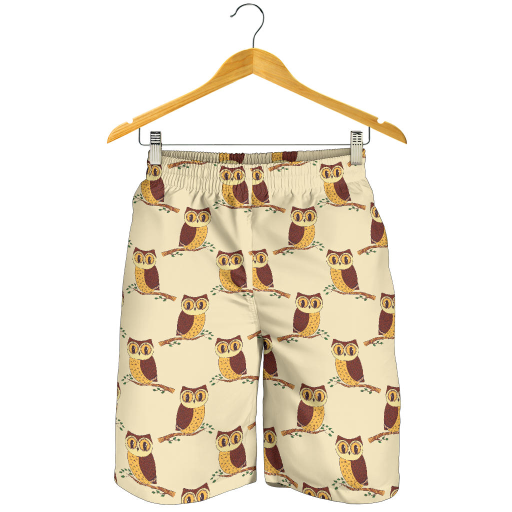 Owl Pattern Print Design A07 Mens Shorts