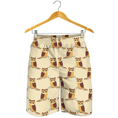 Owl Pattern Print Design A07 Mens Shorts