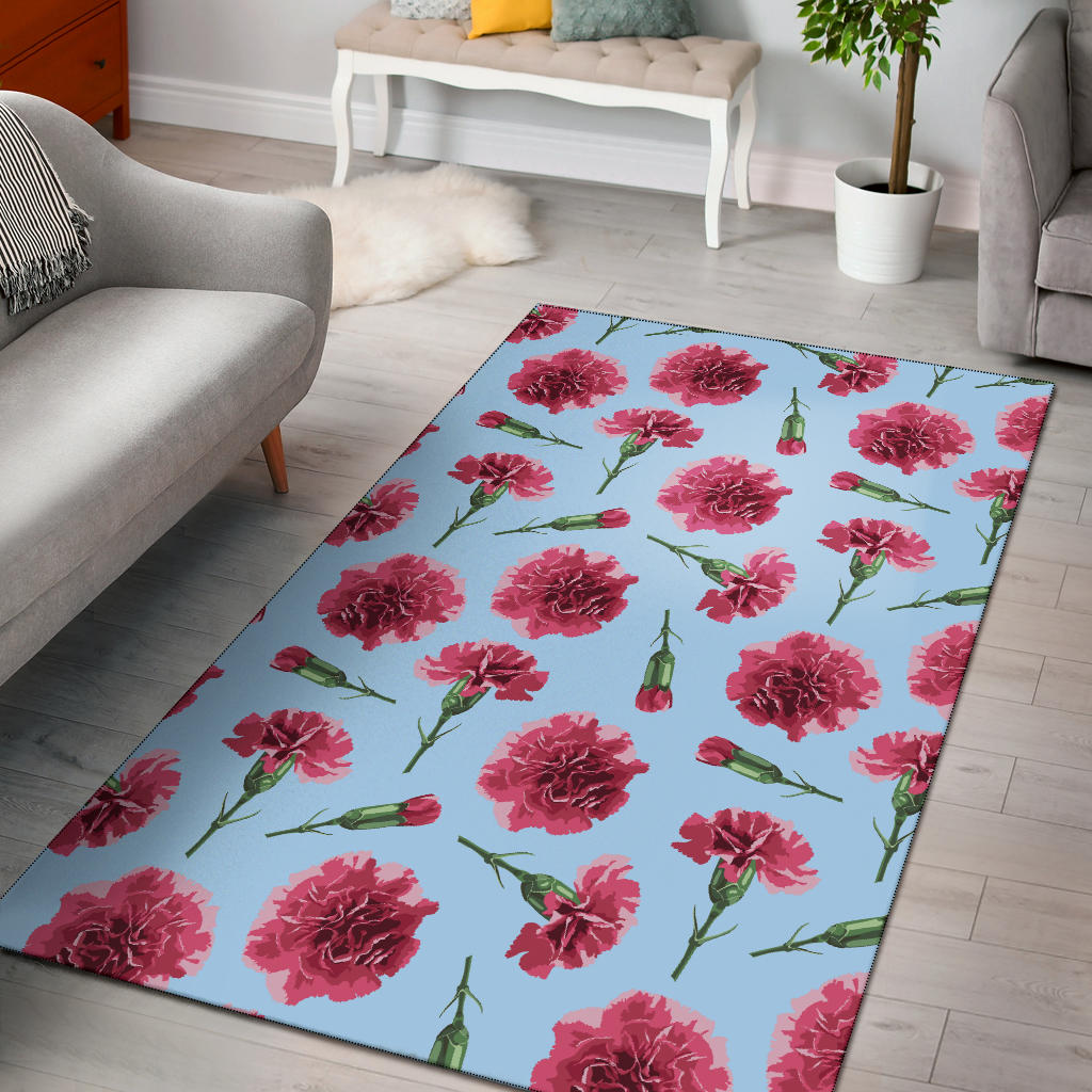 Carnations Pattern Print Design CN01 Area Rugs
