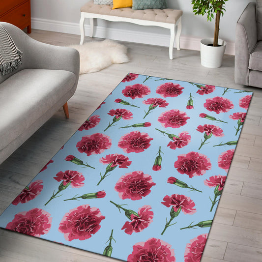 Carnations Pattern Print Design CN01 Area Rugs