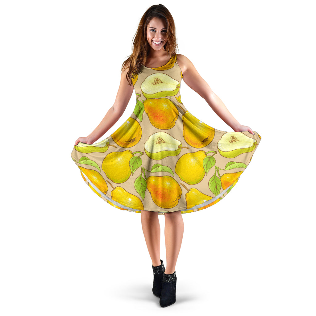 Pear Pattern Print Design PE05 Midi Dress