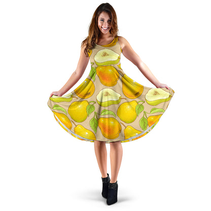 Pear Pattern Print Design PE05 Midi Dress