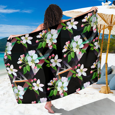 Apple blossom Pattern Print Design AB07 Sarong Pareo Wrap