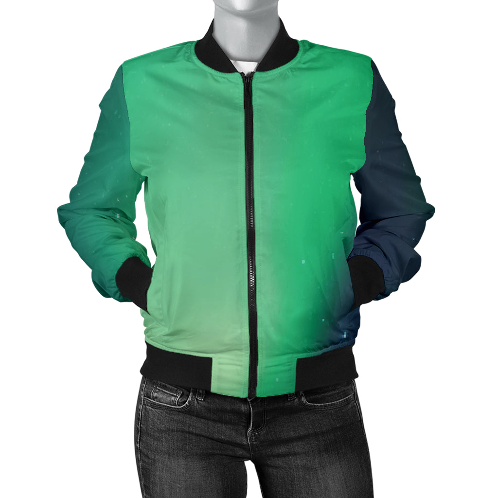Aurora Borealis Pattern Print Design 04 Women's Bomber Jacket