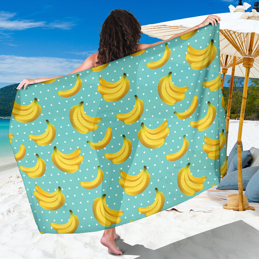 Banana Pattern Print Design BA02 Sarong Pareo Wrap