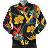 Bird Of Paradise Pattern Print Design BOP016 Men Bomber Jacket