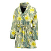 Daffodils Pattern Print Design DF01 Women Bathrobe