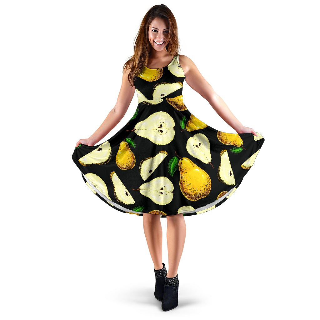 Pear Pattern Print Design PE01 Midi Dress