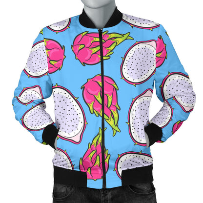 Dragonfruit Pattern Print Design DF04 Men Bomber Jacket