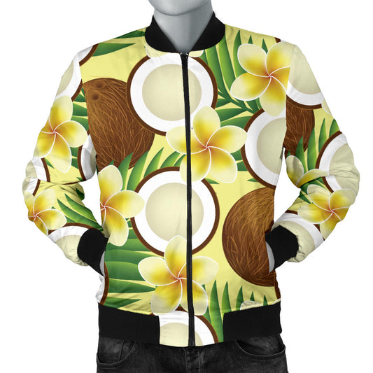 Coconut Pattern Print Design CN02 Men Bomber Jacket